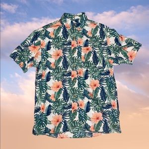 Duluth Trading Company Hawaiian Men's BBQ Relaxed Fit Short Sleeve Shirt